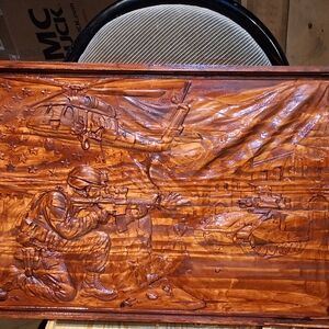 Wooden Military Carved Wall Art